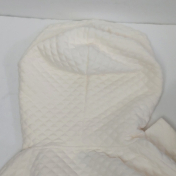 NEW J Crew Women's Quilted Hoodie Pullover Sweater Cream Size Large - Picture 11 of 13